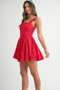 MABLE Poplin Square Neckline Bubble Mini Dress