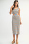 MABLE Multi Color Chevron Knit Bodycon Midi Dress