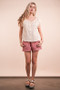 VERY J Lace Contrast Detail Woven Shorts