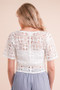 VERY J Front Tie Crochet Crop Top