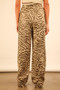 VERY J Animal Print Linen Wide Leg Pants