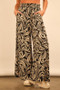 VERY J Full Size Printed Wide Leg Pants Plus Size