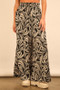VERY J Full Size Printed Wide Leg Pants Plus Size