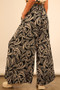 VERY J Full Size Printed Wide Leg Pants Plus Size