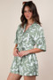 VERY J Oversized Printed Button Down Resort Romper