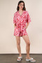 VERY J Oversized Printed Button Down Resort Romper