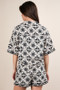 VERY J Plus Size Tropical Printed Shirt Top & Shorts Set