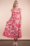 VERY J Tropical Printed Midi Summer Boho Dress