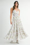 MABLE Floral Print Tiered Cami Maxi Dress