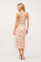 And The Why Floral Fishnet Bodycon Midi Dress