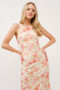 And The Why Floral Fishnet Bodycon Midi Dress