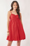Davi & Dani Textured Sweetheart Neckline Bubble Hem Dress
