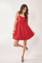 Davi & Dani Textured Sweetheart Neckline Bubble Hem Dress