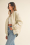 MABLE Back Ruched Utiltiy Bomber Jacket