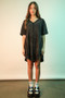 VERY J Mineral Washed Ribbed Knit Mini Dress