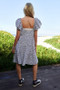 Davi & Dani Jacquard V-Neck Flutter Cap Sleeve Tiered Dress