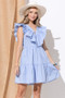And The Why Chevron Ruffle Florence Hem Casual Dress