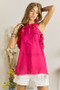 ADORA Ruffled Grecian Neck Top