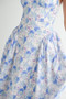 MABLE Sweetheart Neckline Floral Printed Midi Dress