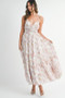 MABLE Floral Print Tiered Cami Maxi Dress