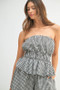 MABLE Gingham Tube Top and Shorts Set