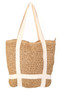 Fame Straw Braided Hat Carrier Tote Bag
