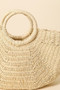Fame Half Moon Straw Tote Bag