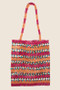 Fame Contrast Wooden Beaded Tote Bag