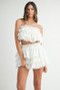 MABLE Ruffle Layered Crop Top and Mini Skirt Set
