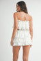 MABLE Ruffle Layered Crop Top and Mini Skirt Set