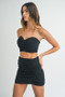 MABLE Ruched Tube Crop Top and Skirt Set