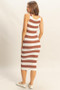 HYFVE Striped Scoop Neck Wide Strap Knit Dress