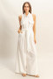 HYFVE Sleeveless Tie Waist Wide Leg Jumpsuit