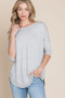 BOMBOM Round Neck Half Sleeve T-Shirt