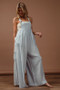 BiBi Vintage Washed Crinkle Gauze Wide Leg Overalls