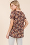 BOMBOM Lightweight Floral Round Neck Short Sleeve T-Shirt
