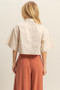 HYFVE Front Pockets Poplin Collared Neck Crop Shirt