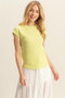 HYFVE Textured Round Neck Cap Sleeve Knit Top