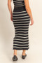 HYFVE Side Slit Striped Bodycon Sweater Skirt