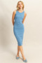 HYFVE Ribbed Round Neck Sleeveless Knit Midi Dress