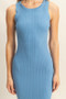 HYFVE Ribbed Round Neck Sleeveless Knit Midi Dress