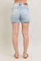 Judy Blue Full Size Frayed Hem High Rise Denim Shorts with Pockets Plus Size