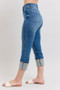 Judy Blue Full Size Skinny Cuff Capris Jeans with Pockets Plus Size