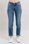Judy Blue Full Size Mid Rise Skinny Cuff Jeans with Pockets Plus Size