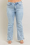 Judy Blue Full Size Tummy Control Vintage Wash Side Slit Slim Boot Jeans Plus Size