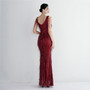 Chic Elegant Long Fringe Sequin Mermaid Prom Dress Long Formal Party Slim Fit Evening Dress