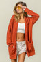 BiBi Open Front Drop Shoulder Cardigan with Pockets