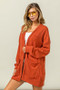 BiBi Open Front Drop Shoulder Cardigan with Pockets
