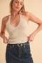 Aemi + Co Ribbed Halter Neck Cami