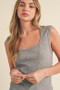 Aemi + Co Exposed Seam Ribbed Wide Strap Tank